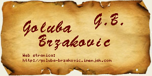 Goluba Brzaković vizit kartica